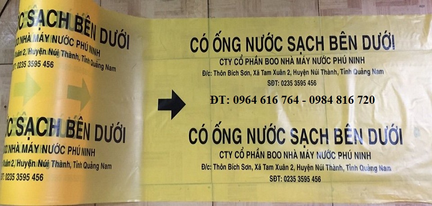 Băng cảnh báo đường ống nước rộng 60 cm